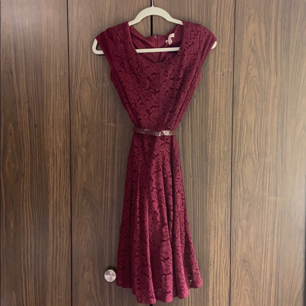 Maroon casual dress
